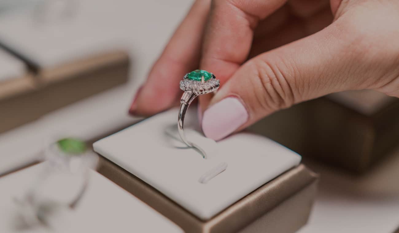 Emerald engagement ring