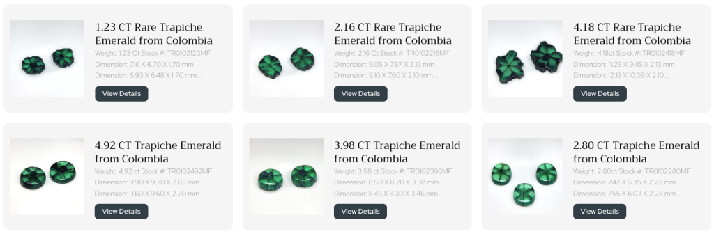 Trapiche emeralds from Colombia 1