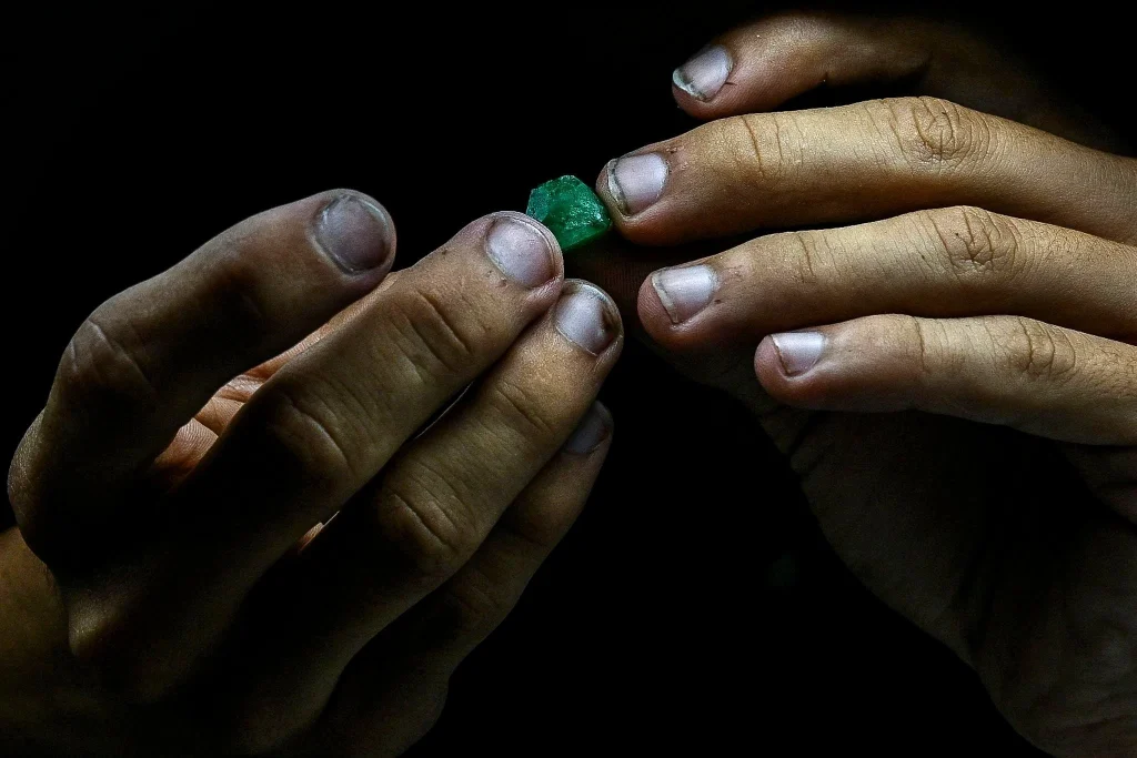 deep green Muzo emerald gemstone